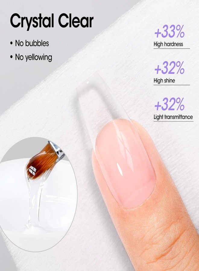 GELLEN Clear Builder Gel for Nails, 30g Hard Gel Nail Extension with 20 Pcs Forms, UV/LED Long Lasting Natural Nails Strengthening Thickening Overlays Apex Professional Nail Art Supplies - Image 4